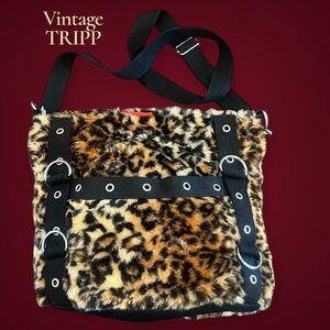 Ultra Rare Y2K TRIPP N.Y.C Fur Leopard Bag